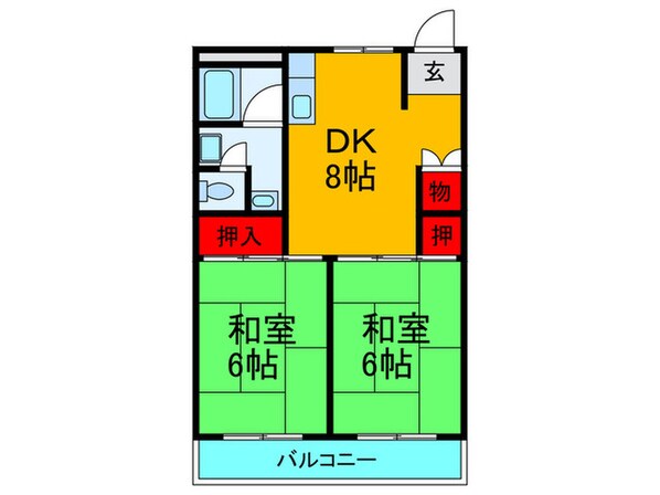 にしまちハイツの物件間取画像